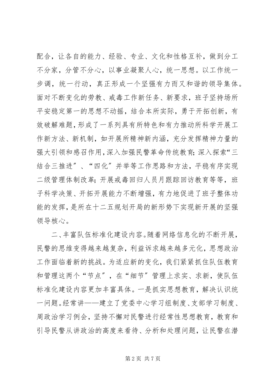 2023年劳教所队伍建设事迹材料.docx_第2页