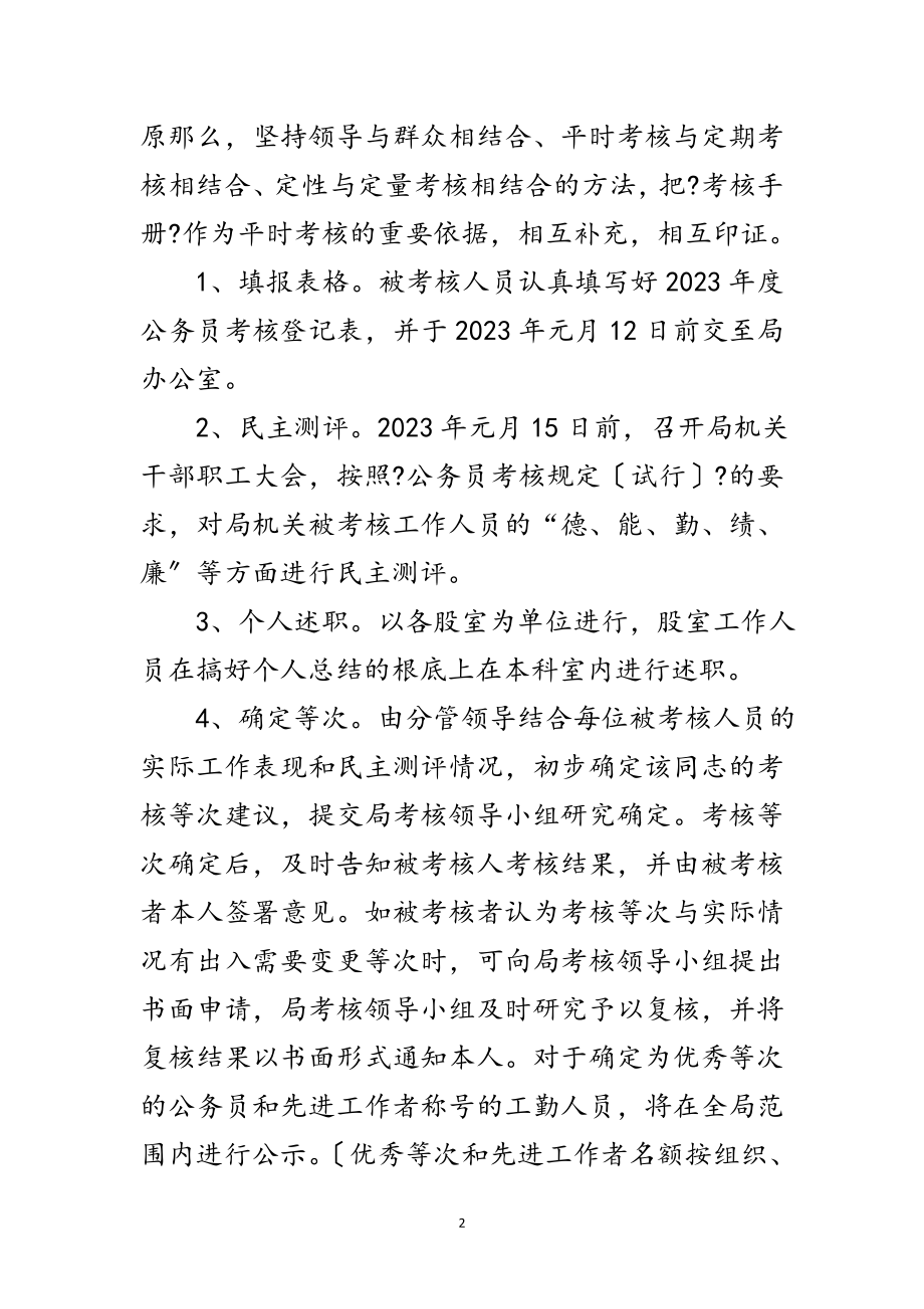 2023年年公务员年度考核活动方案范文.doc_第2页