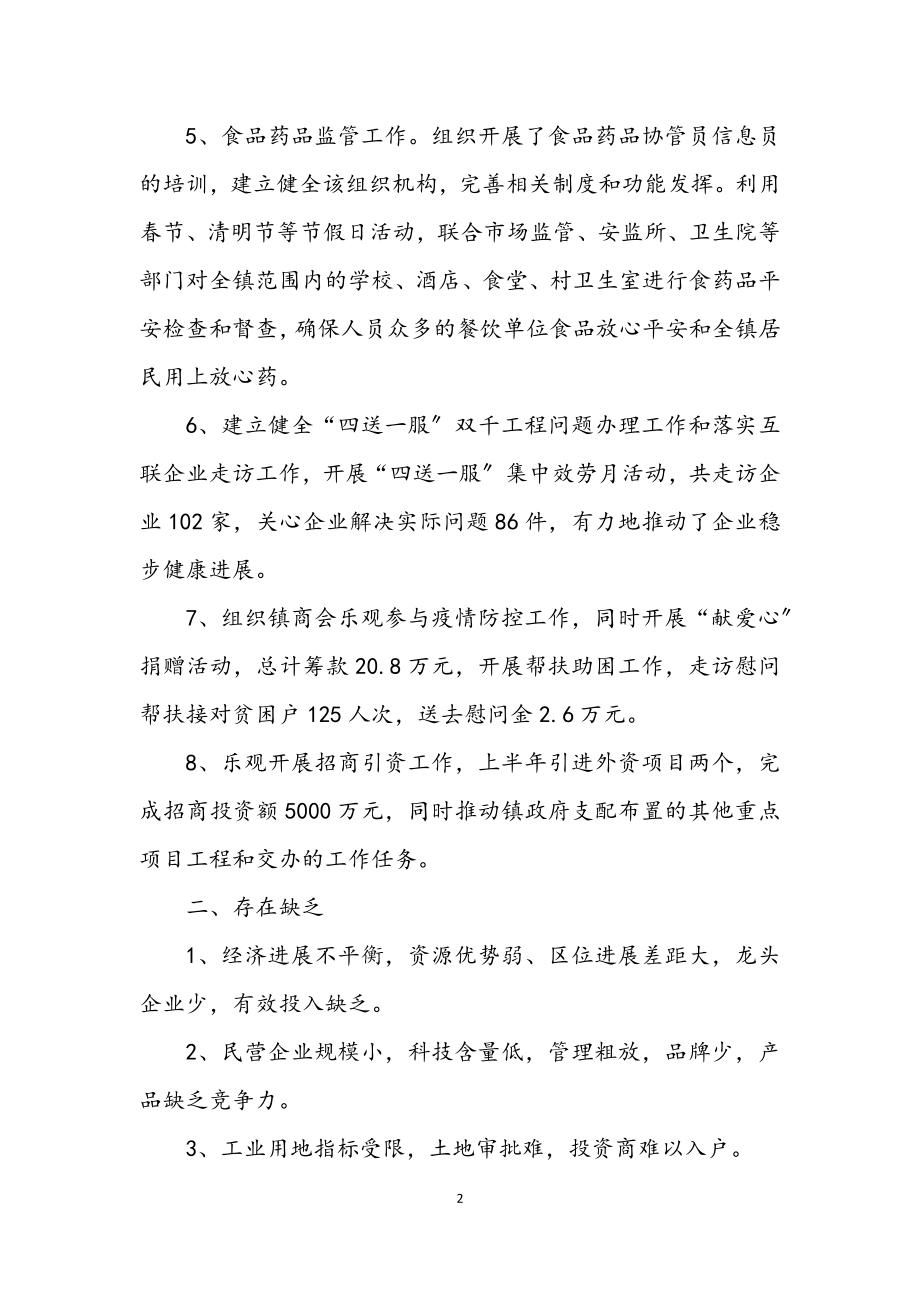 2023年经发办上半年工作总结及下半年打算.docx_第2页