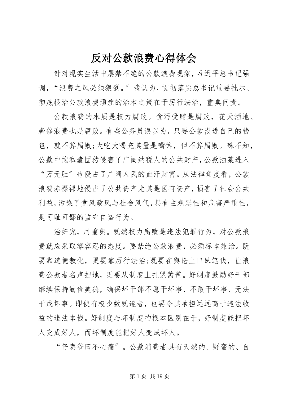 2023年反对公款浪费心得体会.docx_第1页