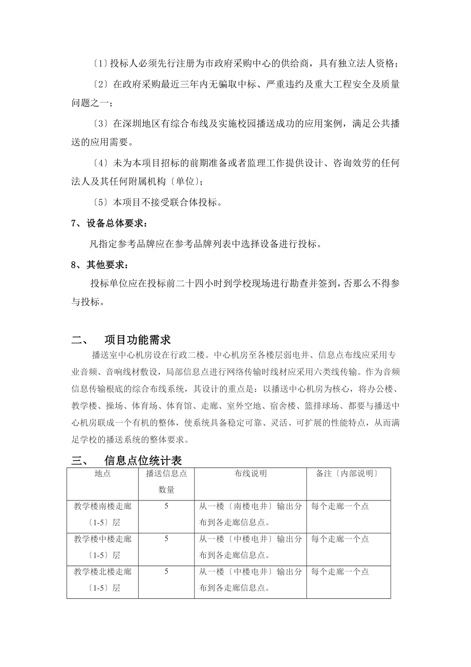 2023年校园广播系统布线工程招标需求.doc_第2页