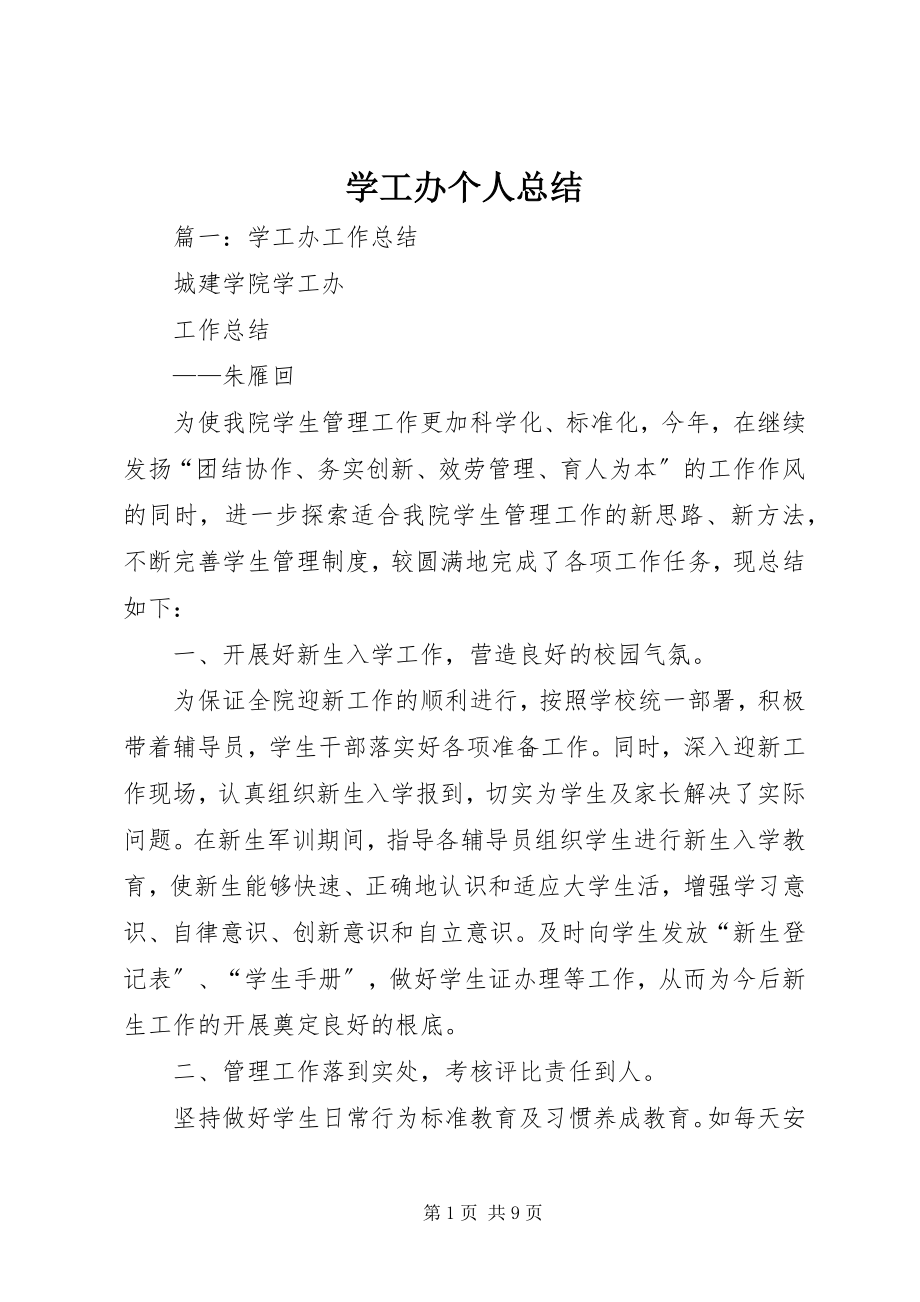 2023年学工办个人总结.docx_第1页