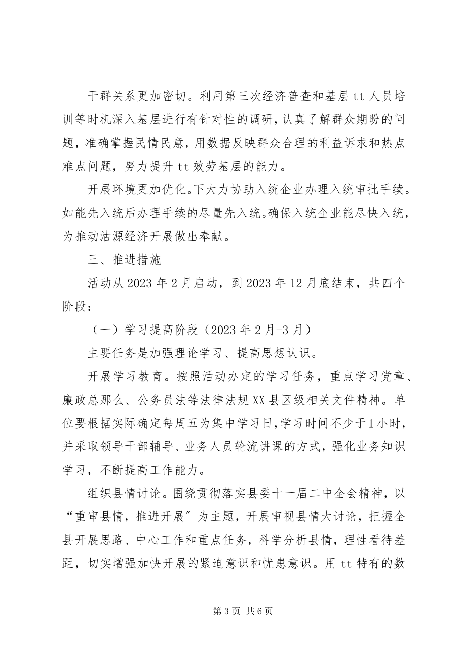 2023年树正气树信心树形象主题教育活动实施方案.docx_第3页