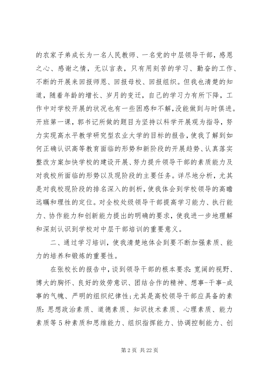 2023年干部培训心得总结参考汇总5篇精选.docx_第2页