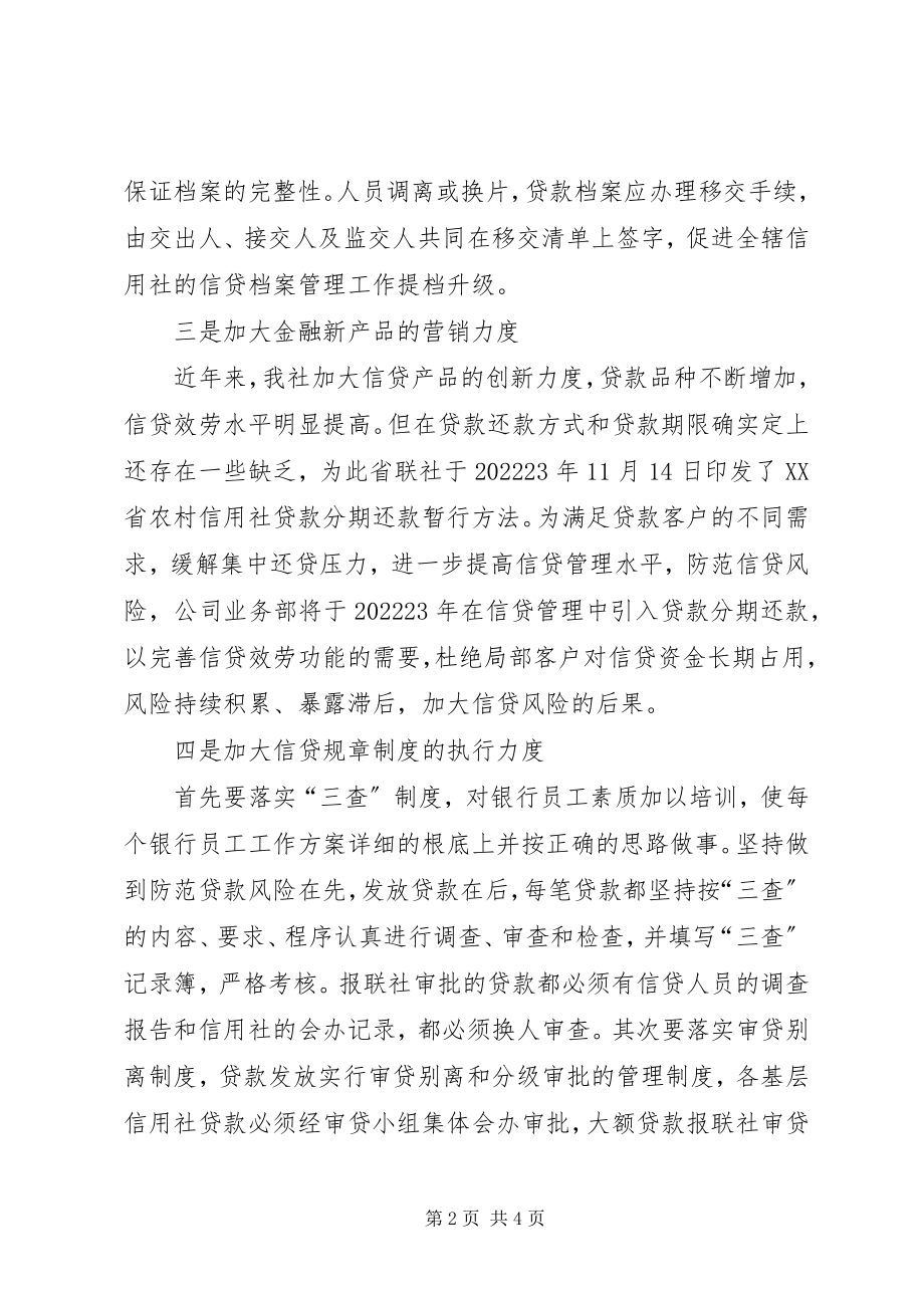 2023年银行信贷年度工作计划.docx_第2页