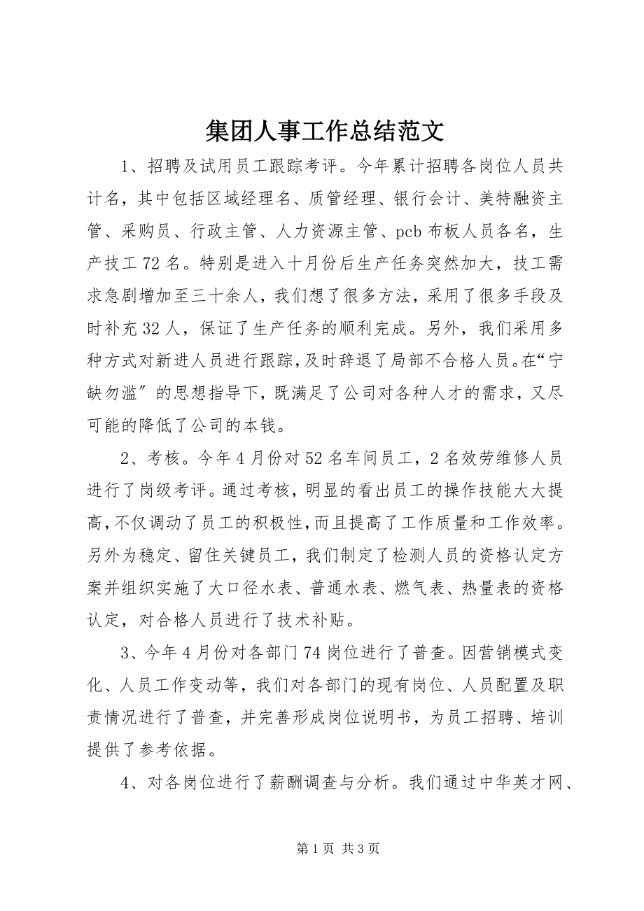 2023年集团人事工作总结.docx_第1页