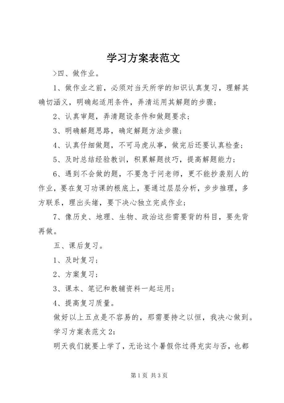 2023年学习计划表2.docx_第1页