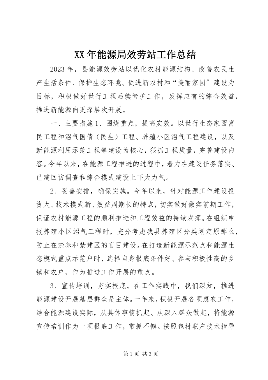 2023年能源局服务站工作总结.docx_第1页