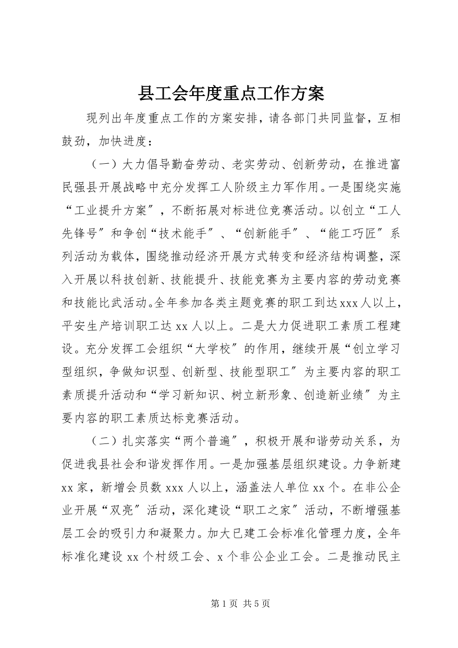 2023年县工会年度重点工作计划.docx_第1页