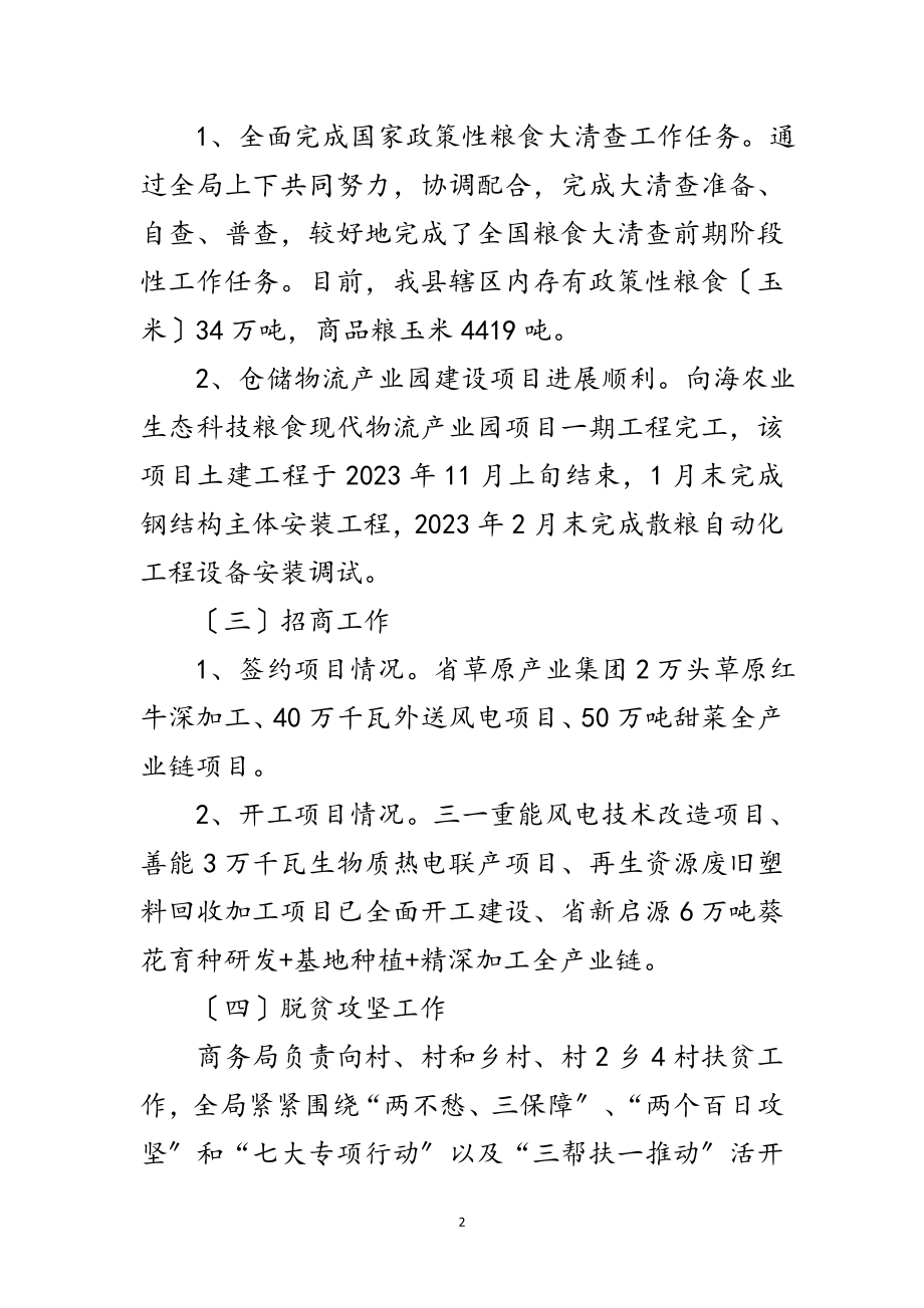 2023年商务局年工作总结和年安排范文.doc_第2页