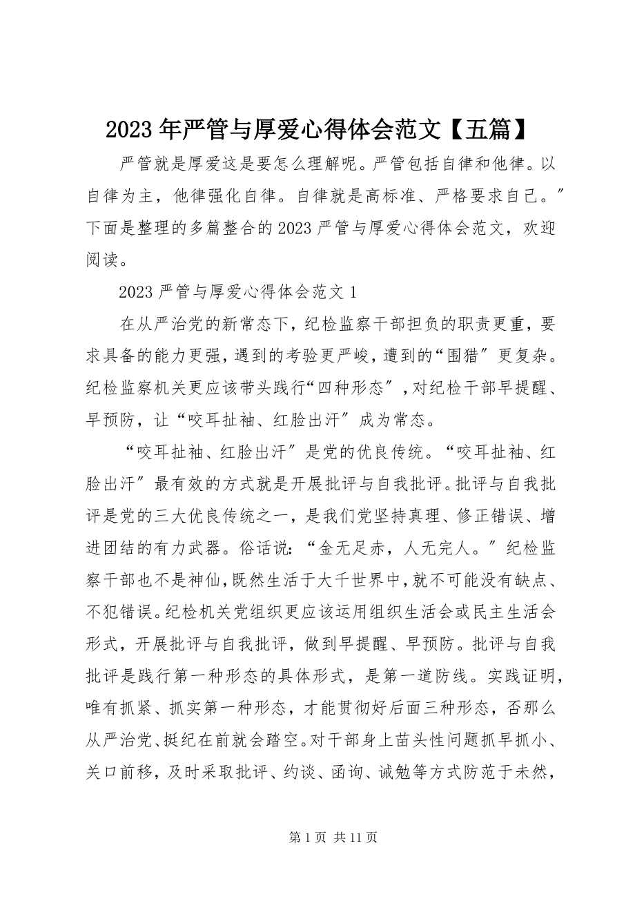 2023年严管与厚爱心得体会五篇2.docx_第1页