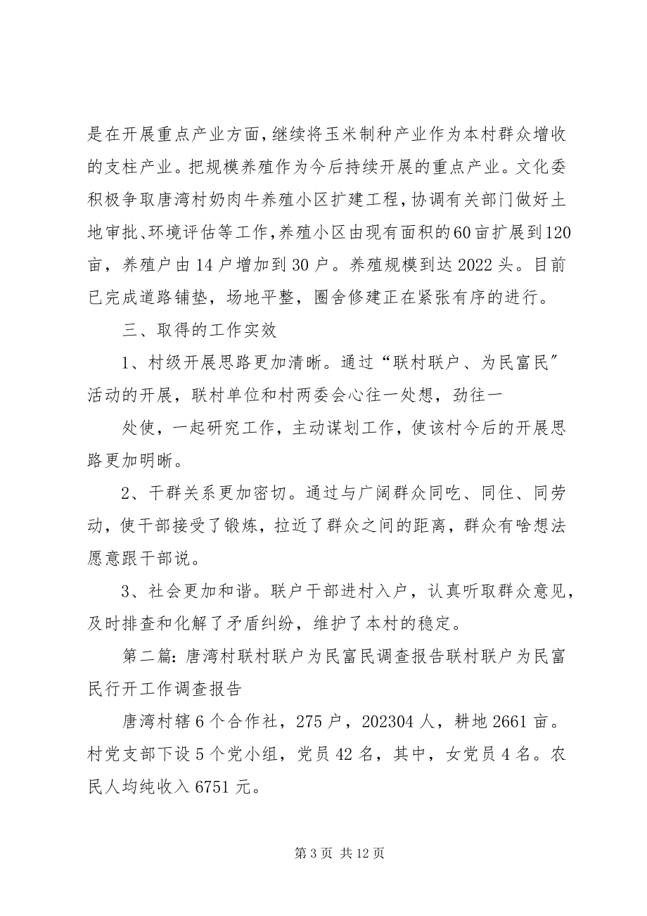 2023年唐湾村“联村联户为民富民”活动工作简介5篇.docx_第3页