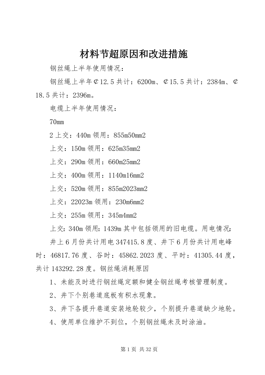 2023年材料节超原因和改进措施新编.docx_第1页