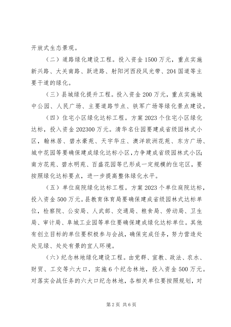 2023年县城绿化会战的实施意见.docx_第2页