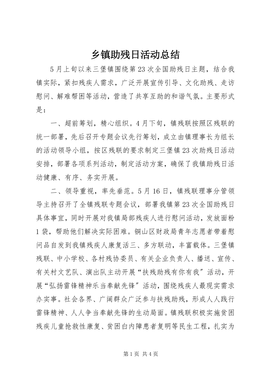 2023年乡镇助残日活动总结.docx_第1页