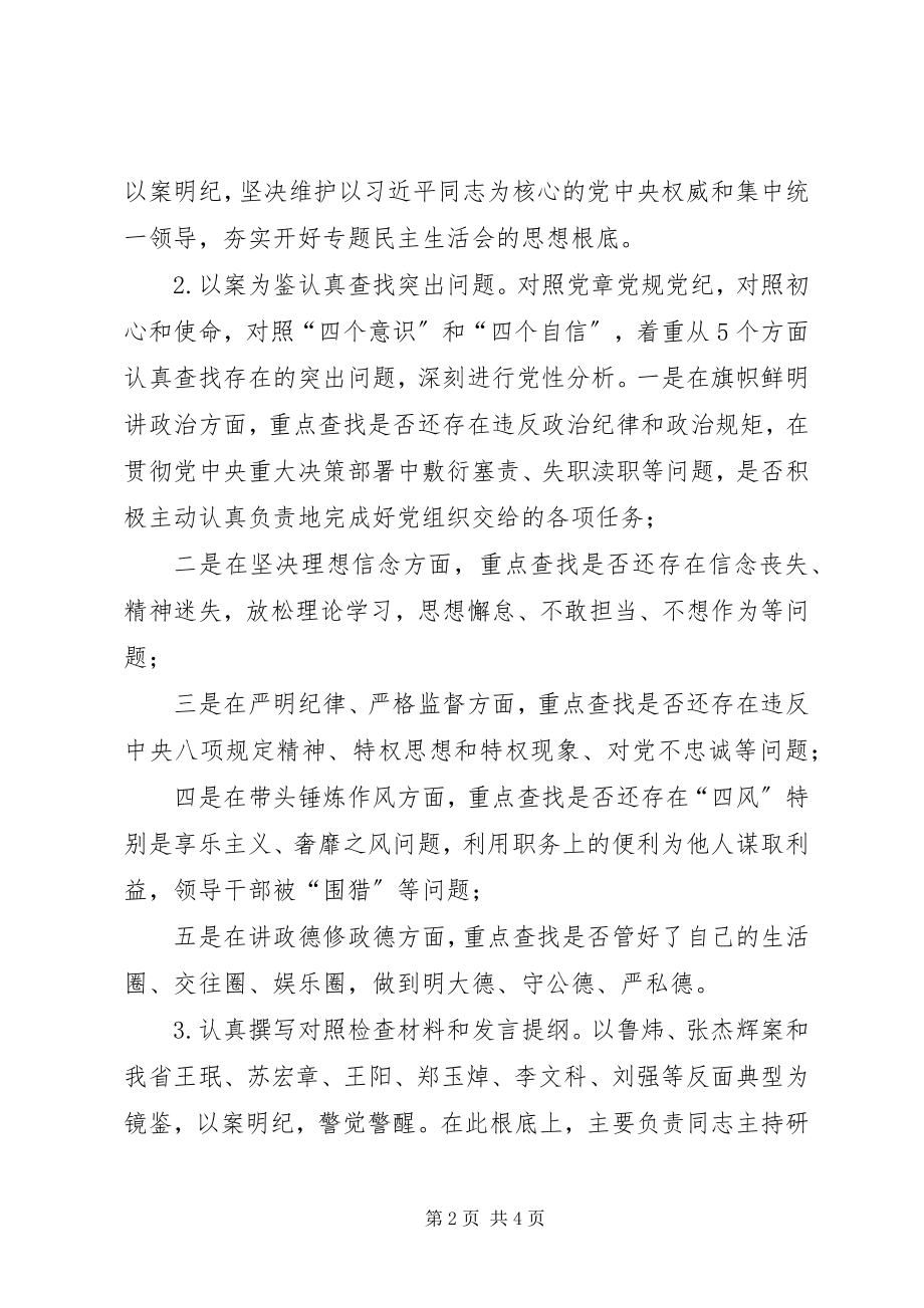 2023年围绕政治性警示教育开好专题民主生活会方案.docx_第2页