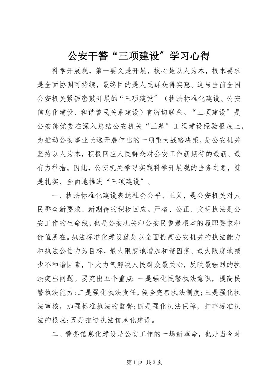 2023年公安干警“三项建设”学习心得.docx_第1页