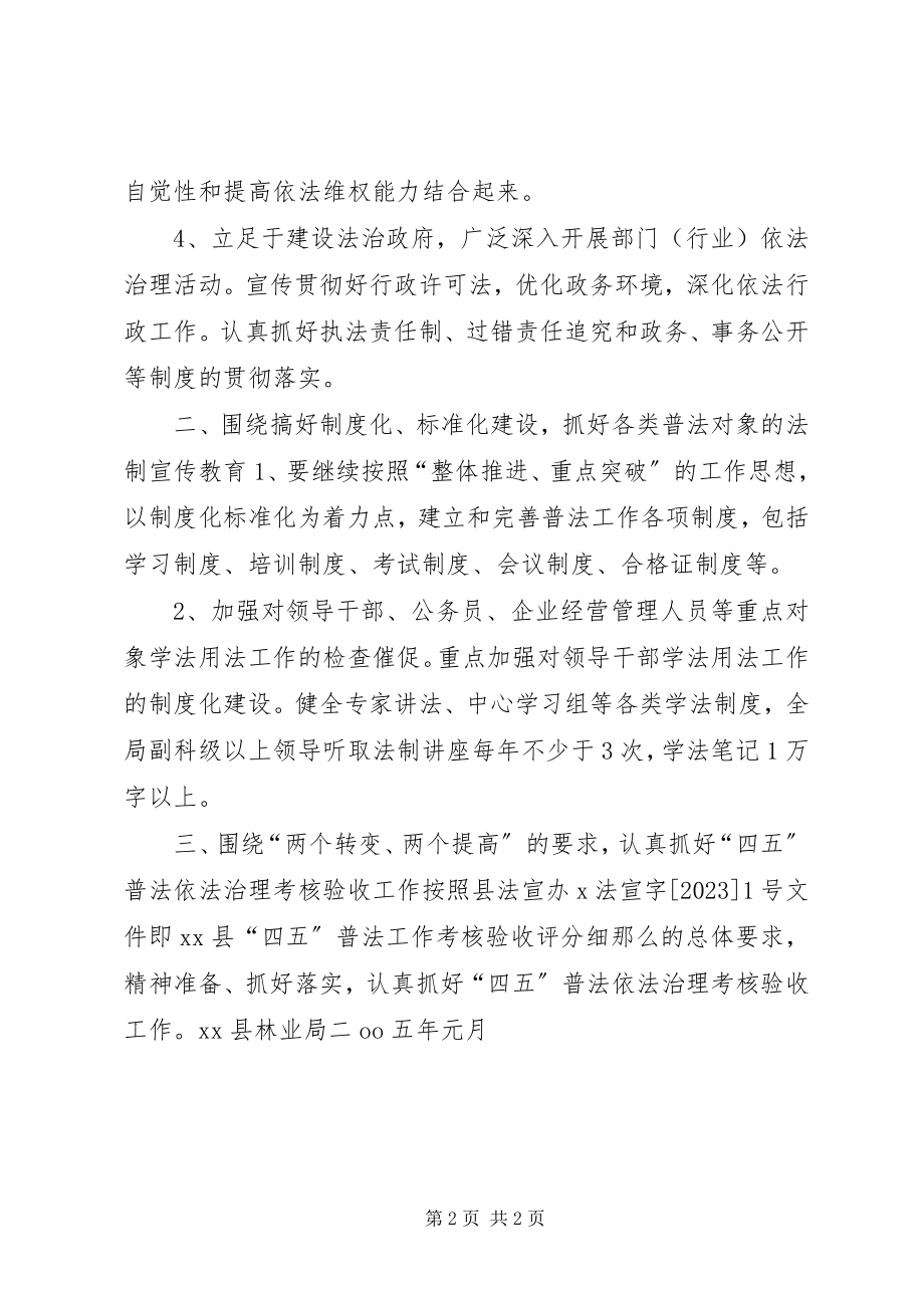 2023年XX县林业局普法工作计划新编.docx_第2页