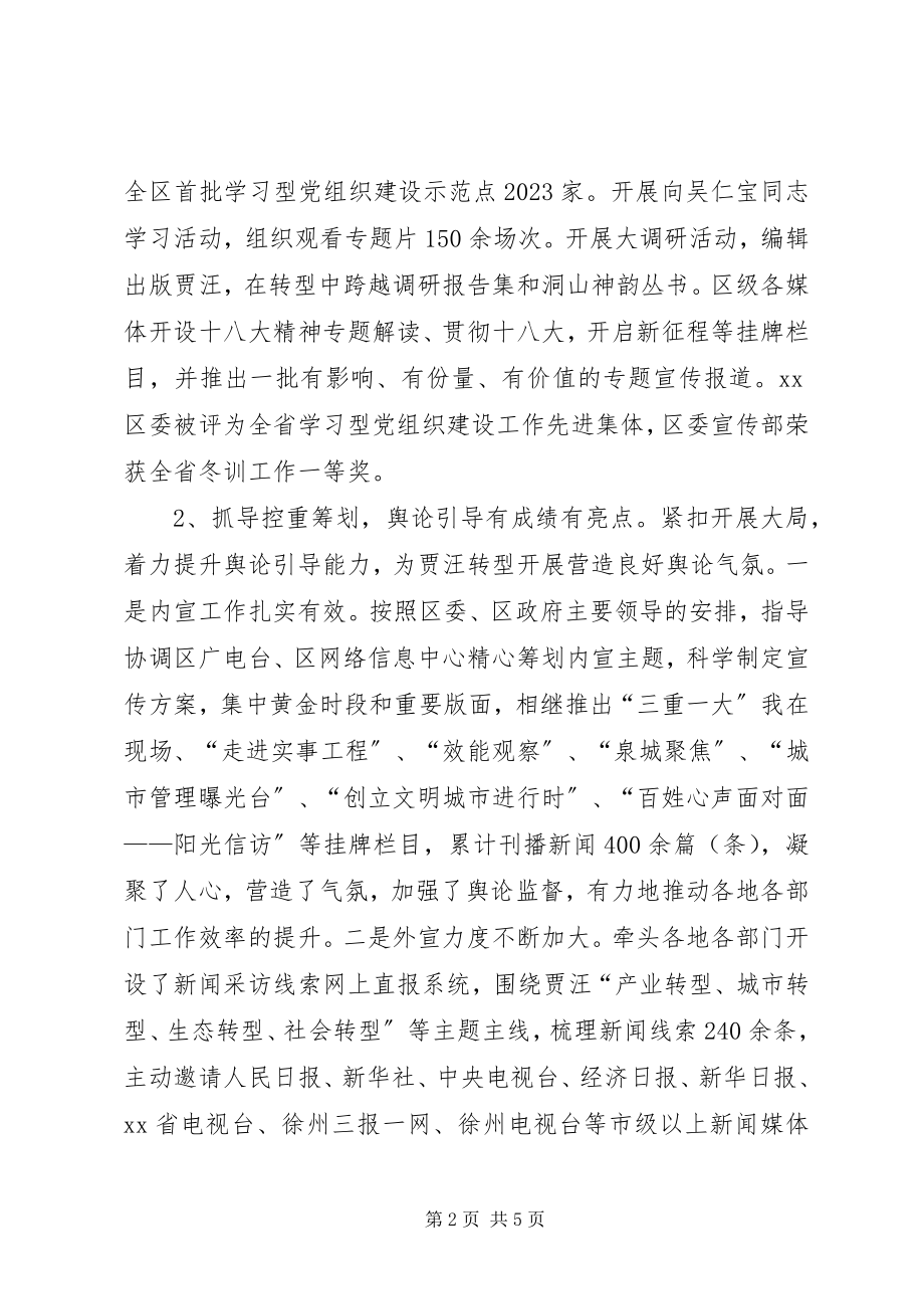 2023年区委宣传部领导班子年度工作总结.docx_第2页