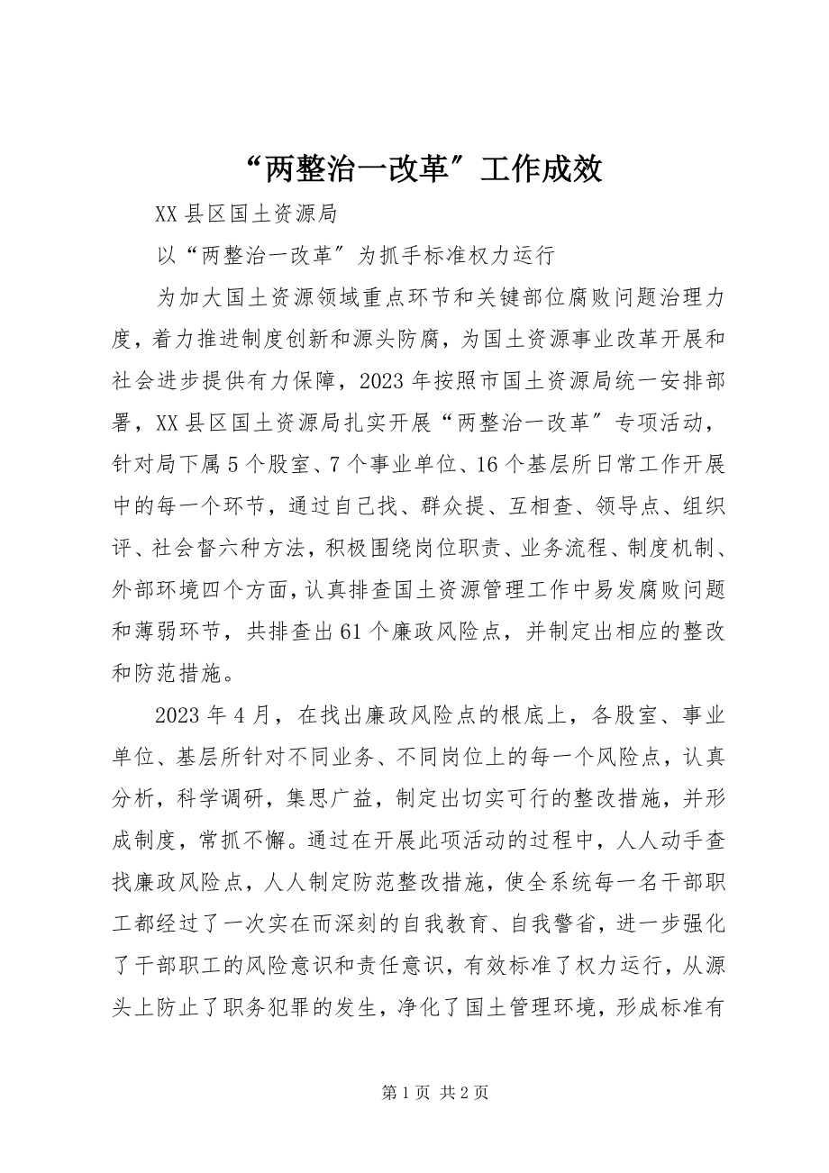 2023年两整治一改革工作成效.docx_第1页