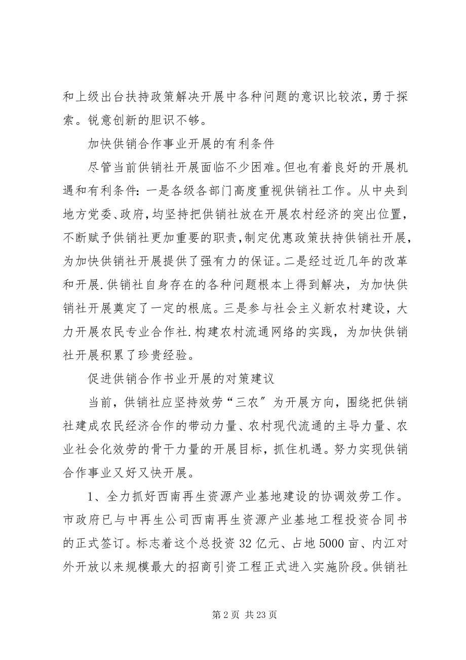 2023年实现供销合作事业又快又好发展的思考五篇.docx_第2页