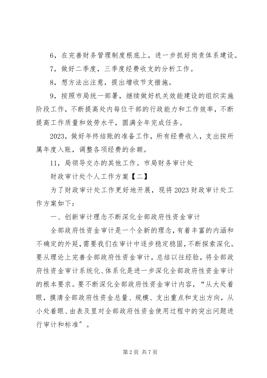 2023年财政审计处个人工作计划范例.docx_第2页