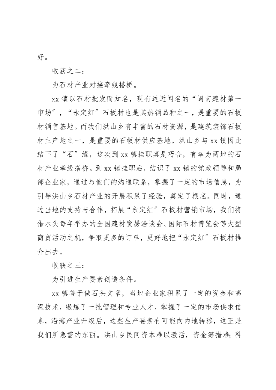 2023年到XX市XX镇挂职心得体会.docx_第2页