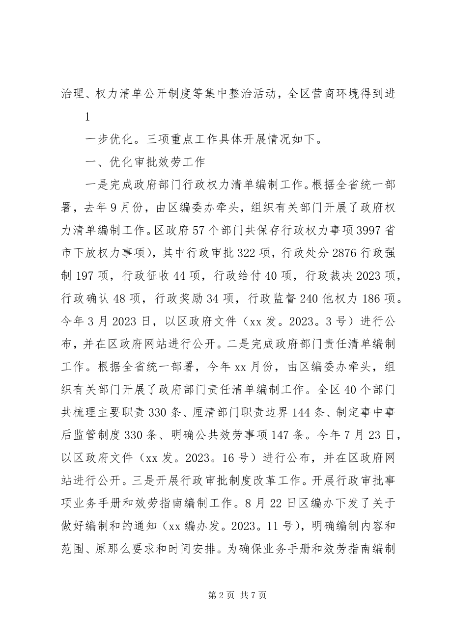 2023年优化营商环境工作情况汇报.docx_第2页