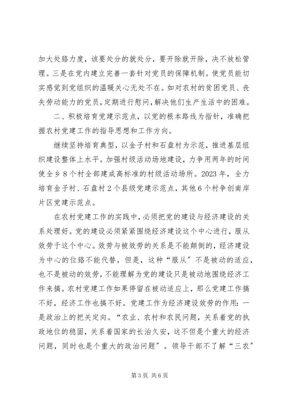 2023年我乡加强村级基层组织建设的探讨.docx_第3页