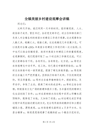 2023年全镇美丽乡村建设观摩会讲稿.docx