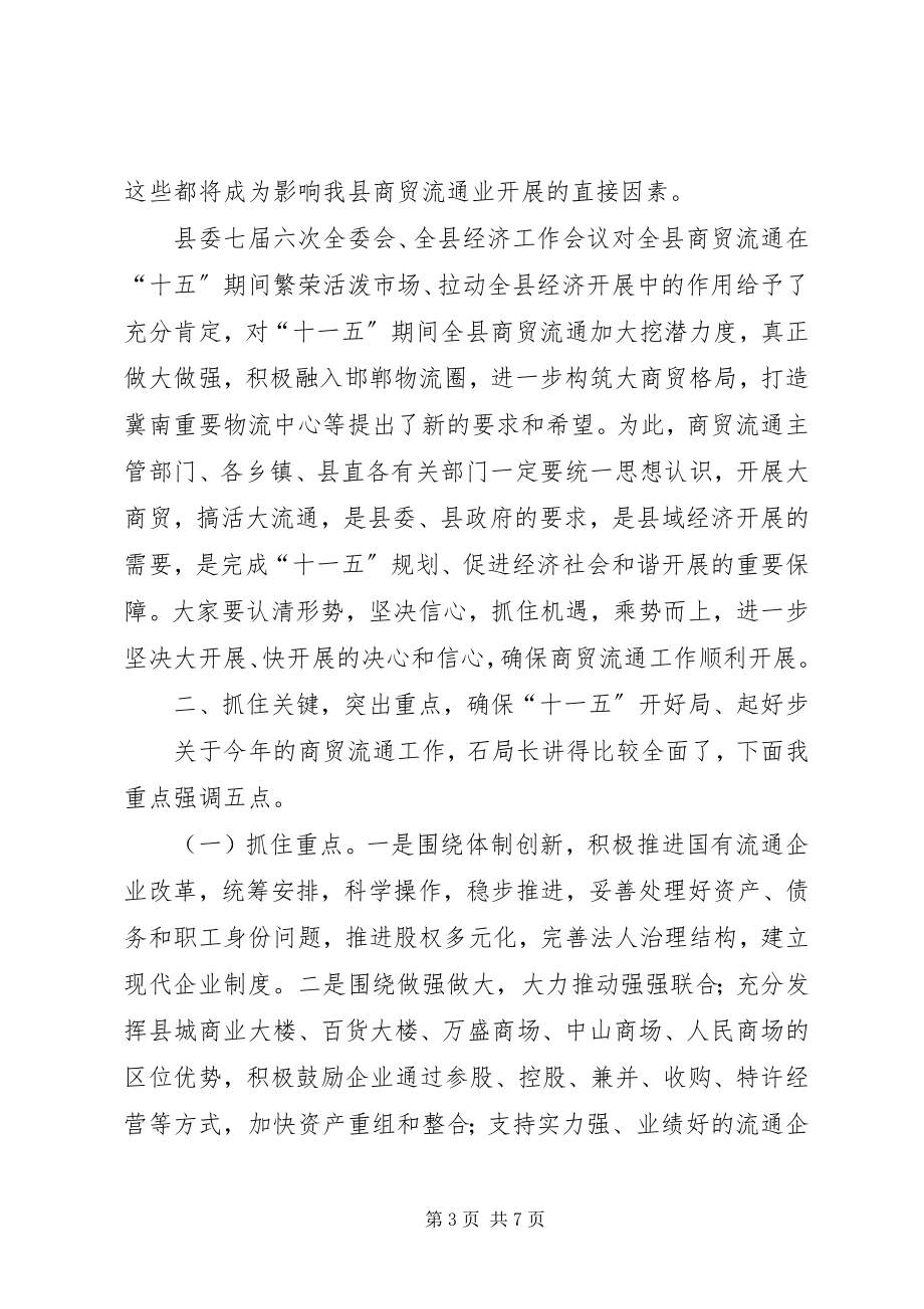 2023年县副县长在商贸流通工作会议上的致辞.docx_第3页