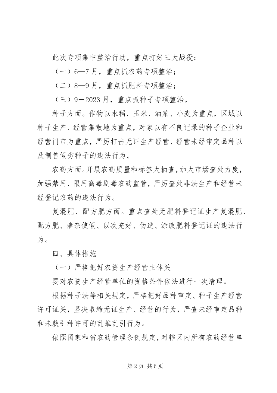 2023年农资打假集中整治工作意见.docx_第2页