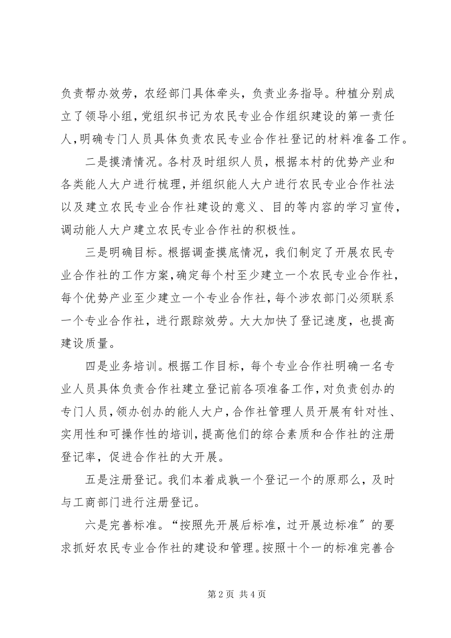 2023年镇农民专业合作社现状镇农民专业合作社建设情况汇报.docx_第2页