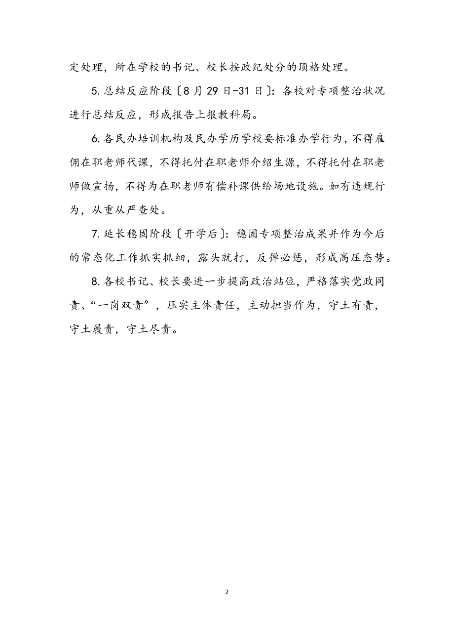 2023年在职教师有偿补课专项整治方案.docx_第2页