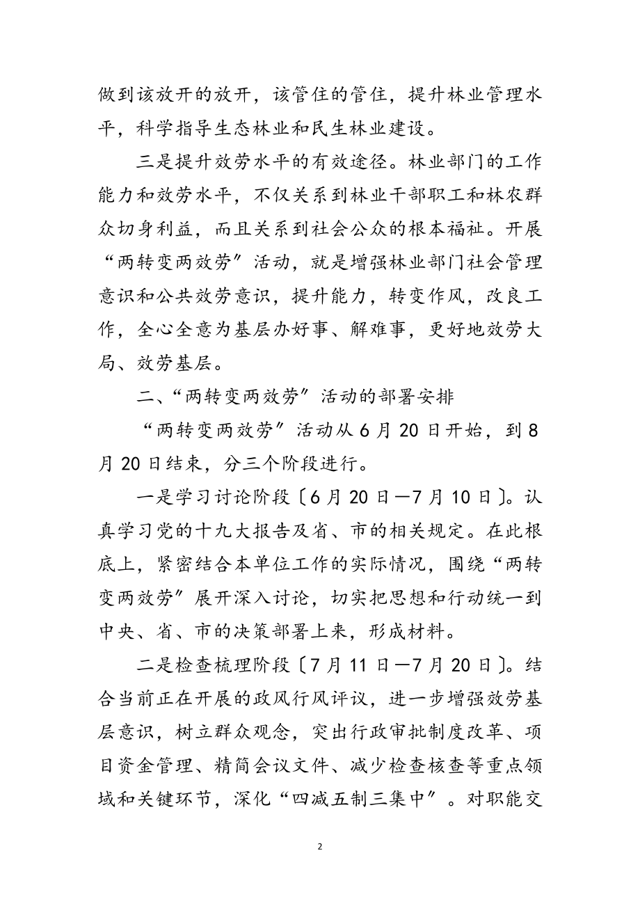 2023年林业局职能基层活动实施方案范文.doc_第2页