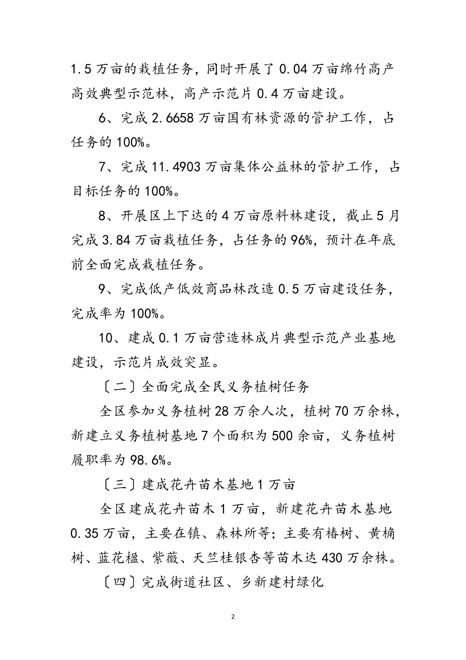 2023年年上半年造林工作汇报范文.doc_第2页