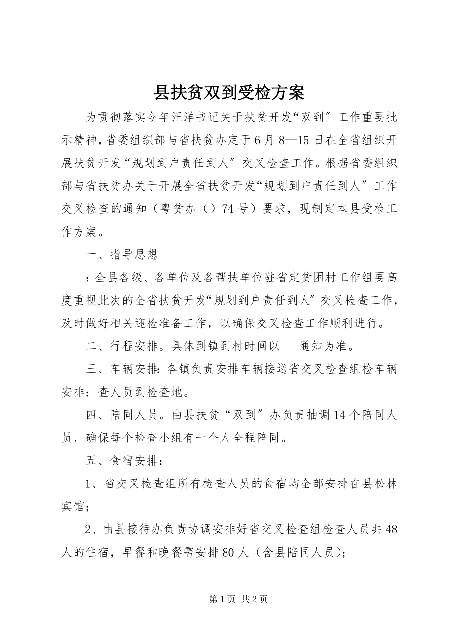 2023年县扶贫双到受检方案.docx_第1页