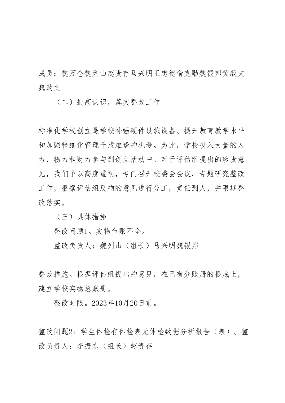 2023年学校评估验收存在问题的整改方案概要.doc_第2页