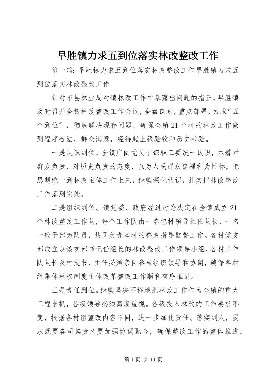 2023年早胜镇力求五到位落实林改整改工作.docx_第1页