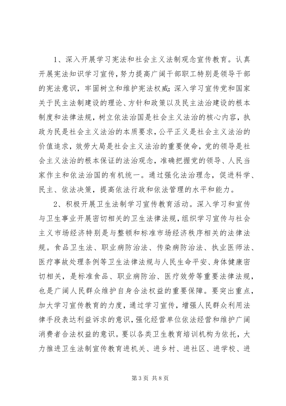 2023年卫生系统五五普法工作意见规划.docx_第3页