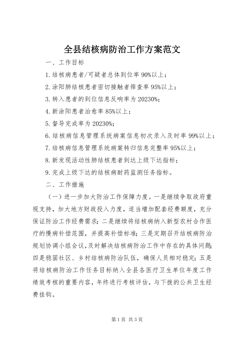 2023年全县结核病防治工作计划2.docx_第1页