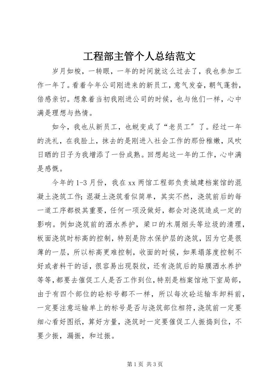 2023年项目部主管个人总结.docx_第1页