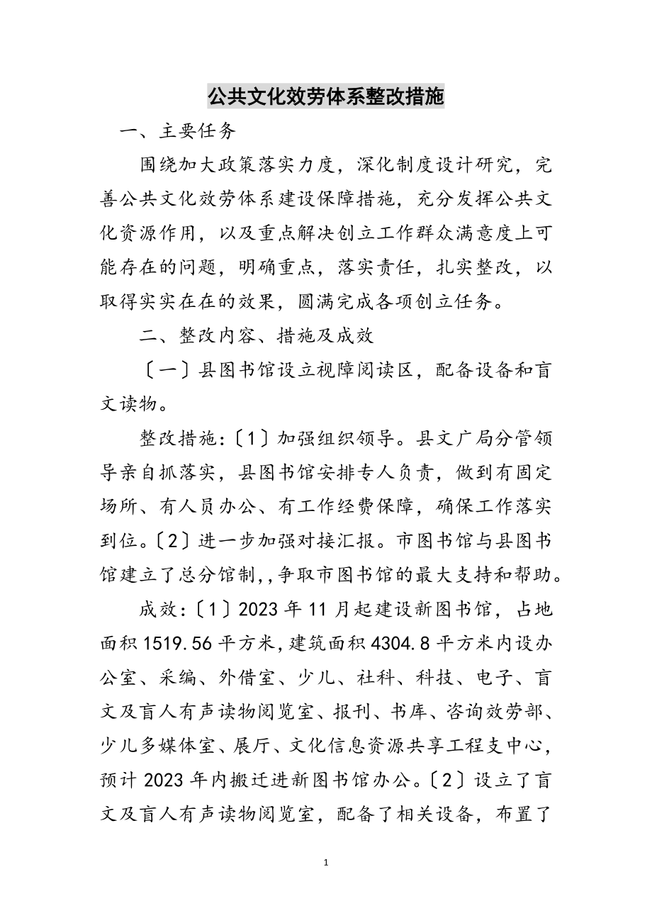 2023年公共文化服务体系整改措施范文.doc_第1页