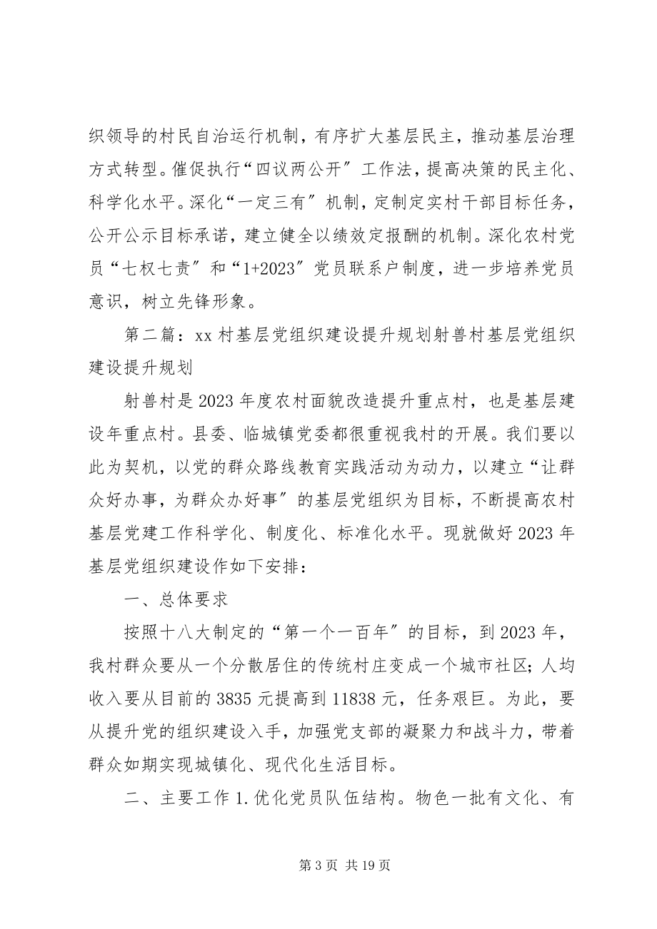 2023年乡镇村基层党组织建设提升规划.docx_第3页