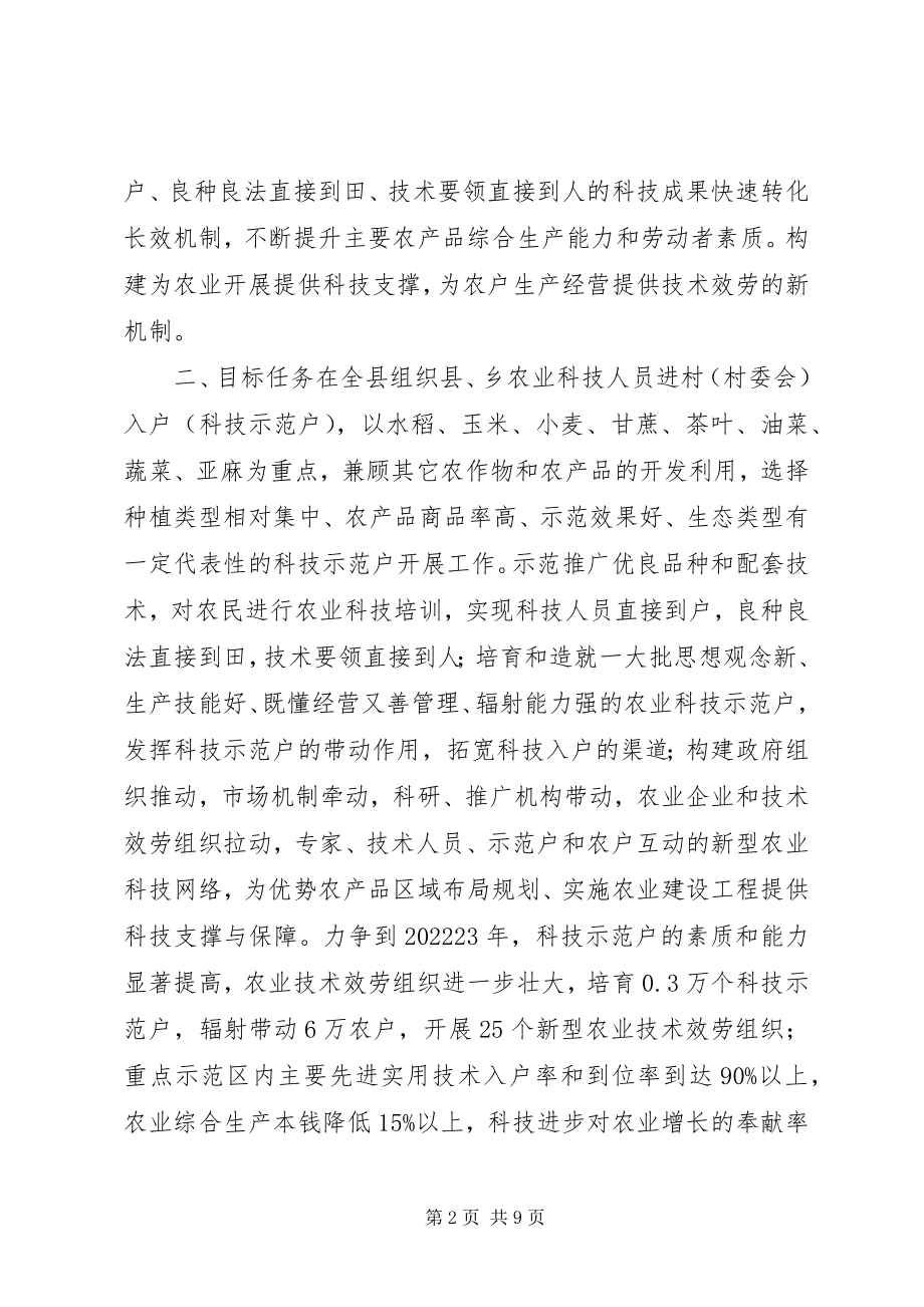 2023年XX县农业局农业科技入户工程实施方案新编.docx_第2页