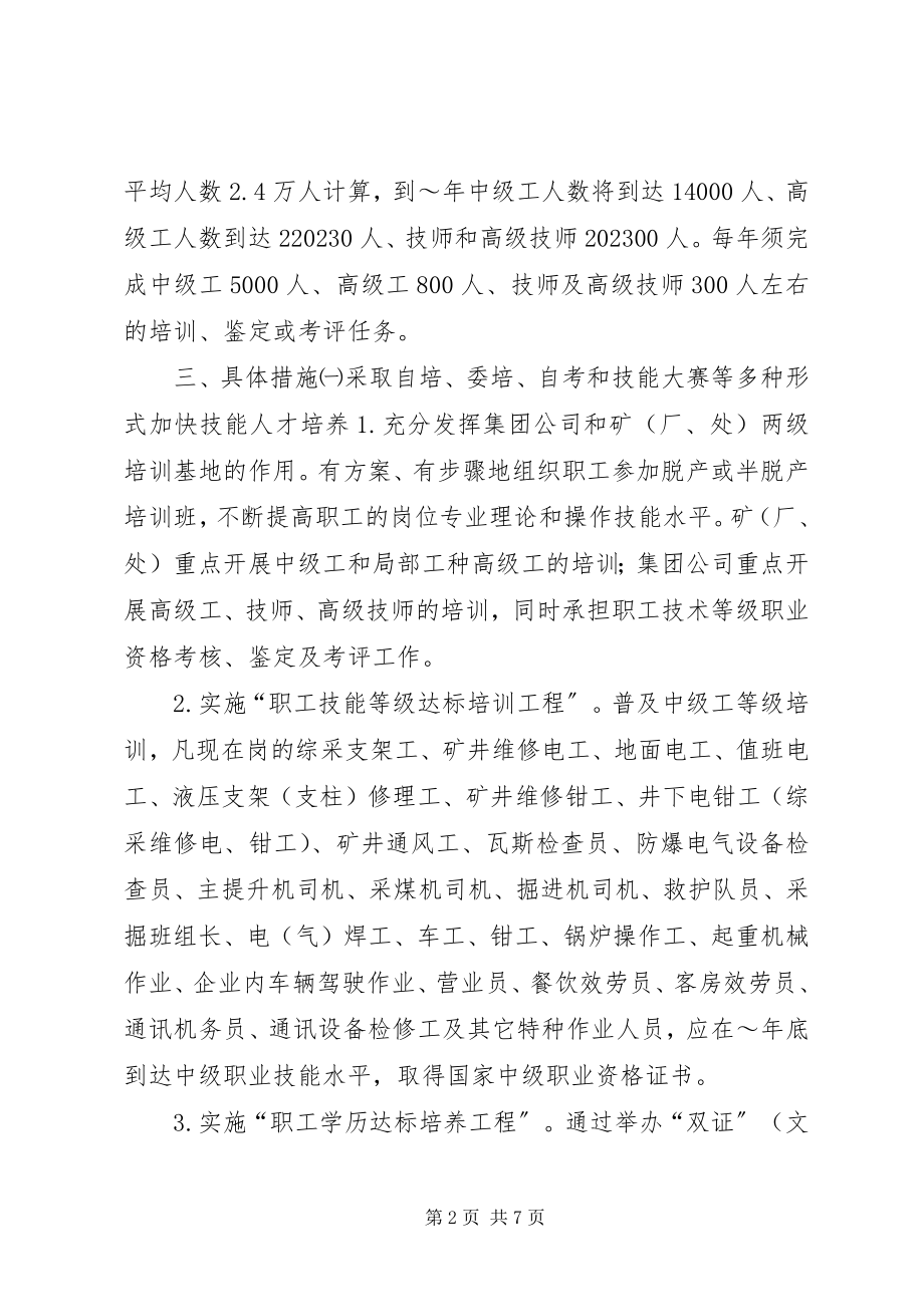 2023年某矿务集团公司职工技能振兴计划.docx_第2页