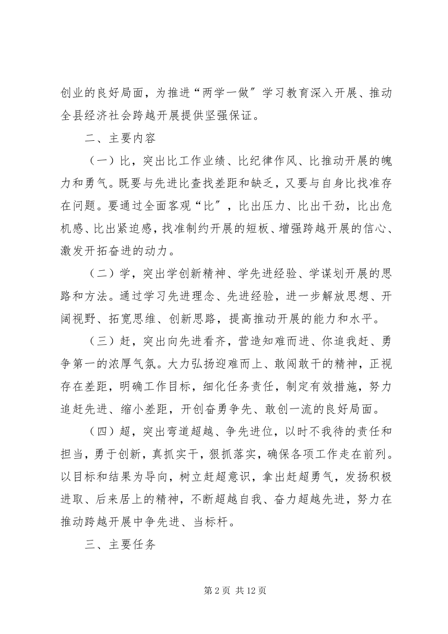 2023年两学一做学习教育中开展比学赶超活动实施方案.docx_第2页