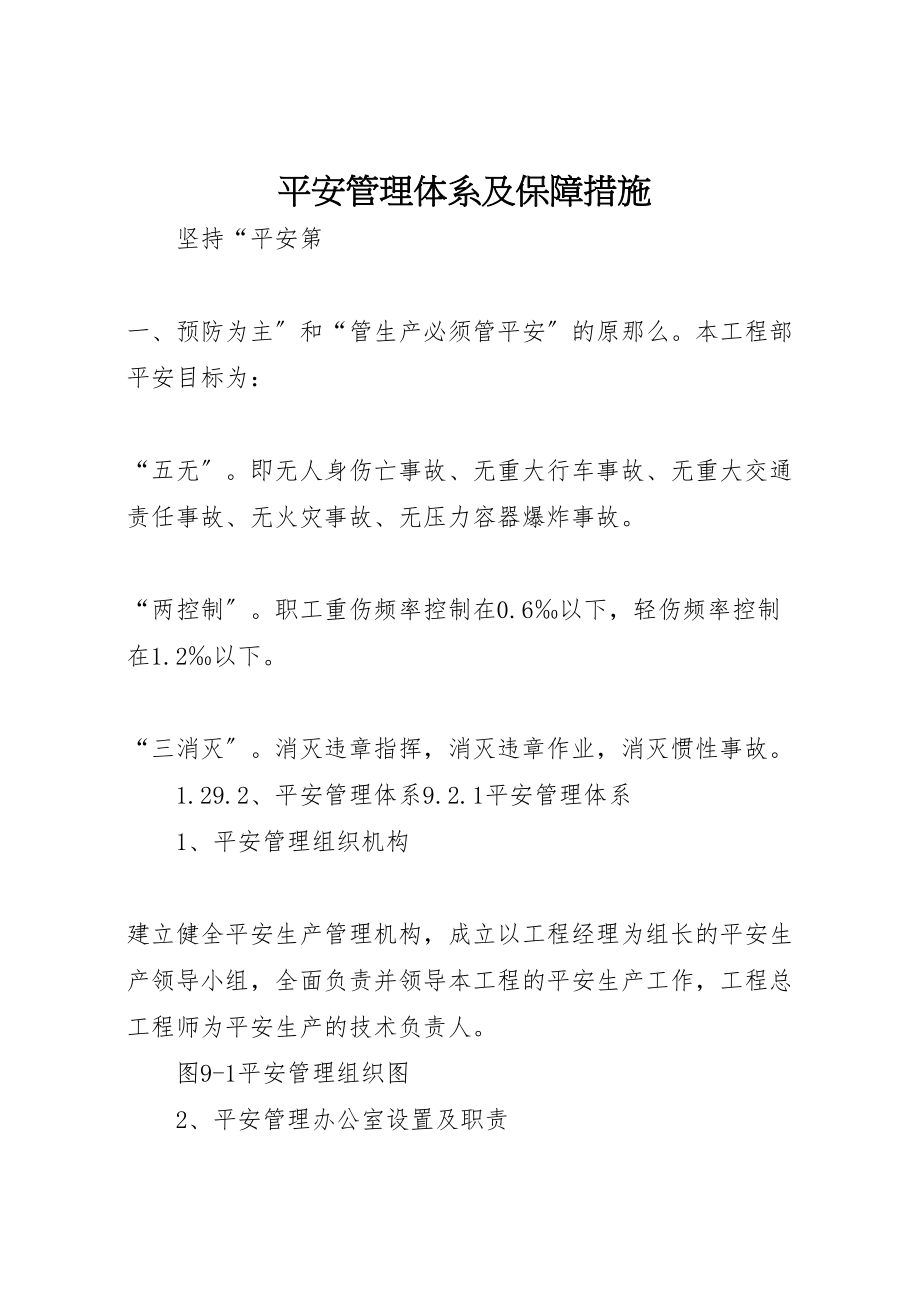 2023年安全管理体系及保障措施.doc_第1页