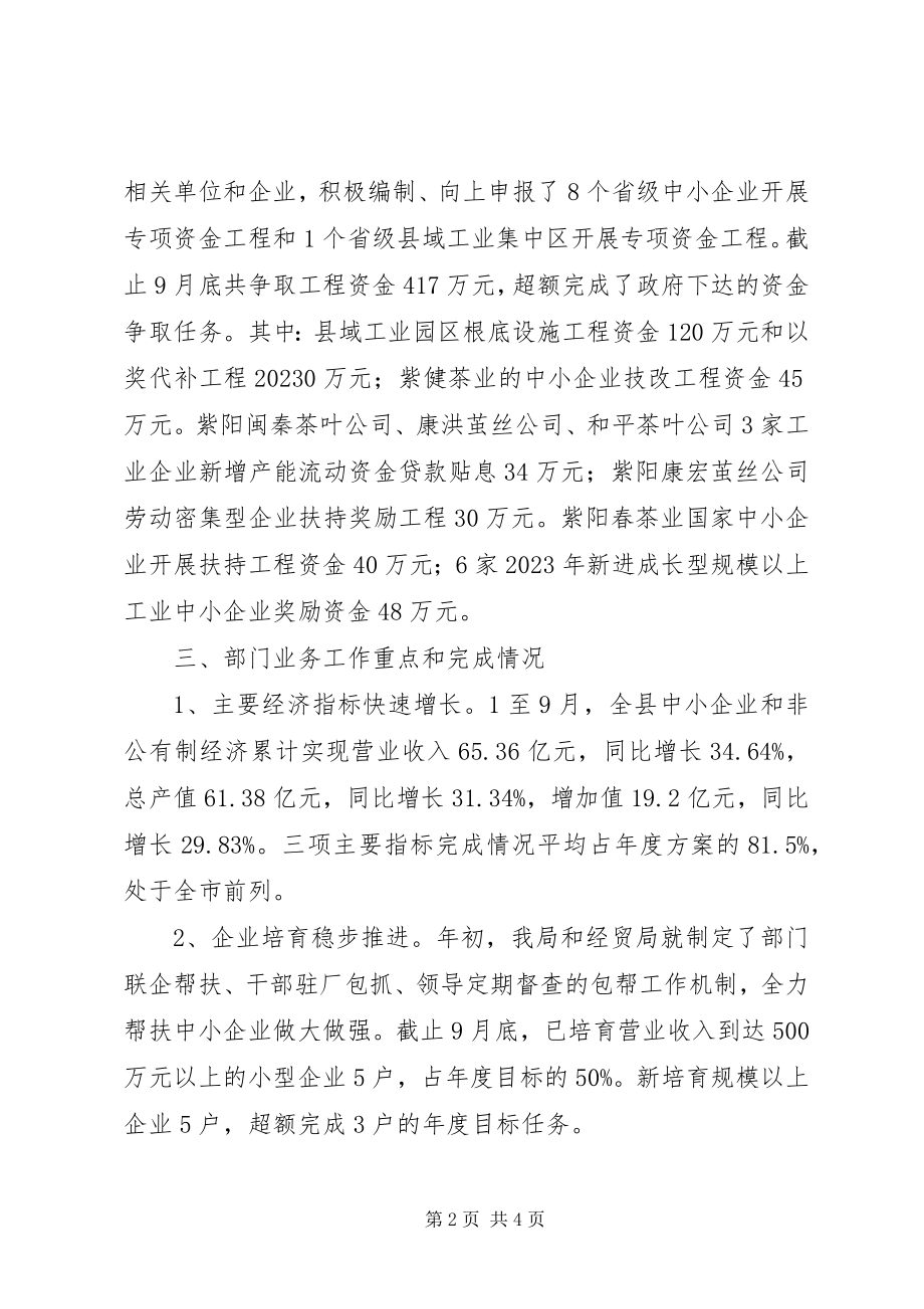 2023年县中小企业促进局工作情况汇报.docx_第2页