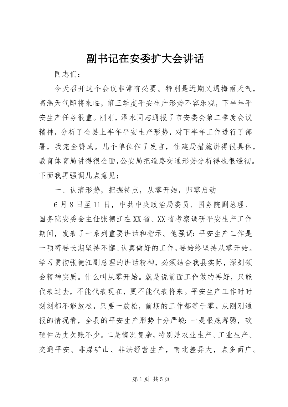 2023年副书记在安委扩大会致辞.docx_第1页